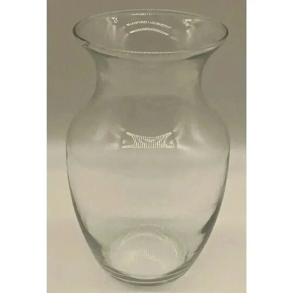 Flower Vase Clear Blown Glass‎ 8